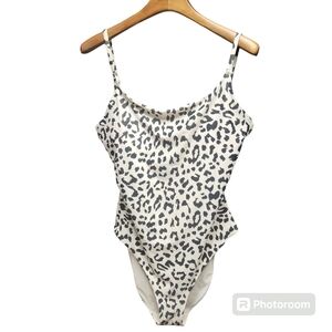 Aerie Leopard Tie Back One Piece Swimsuit Sz. XL Full Coverage